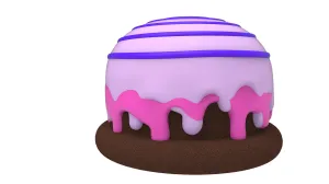 18' Tall Candy Truffle Stool, Pink and Purple Frosting