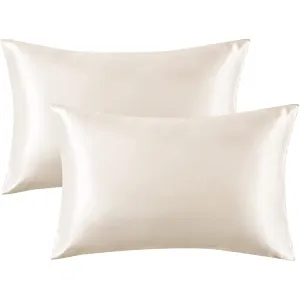 2-Pack: Satin Pillowcases with Envelope Closure