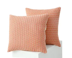 2 PCs 3D Embroidered Cushions-Pink