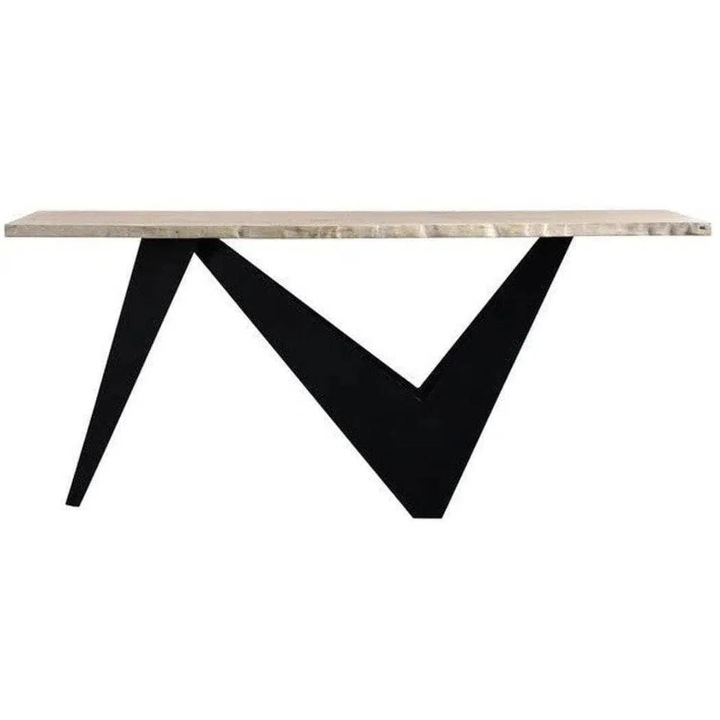 68 Inch Console Table Natural Contemporary