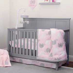 8 Piece Crib Bedding Set, Elephant