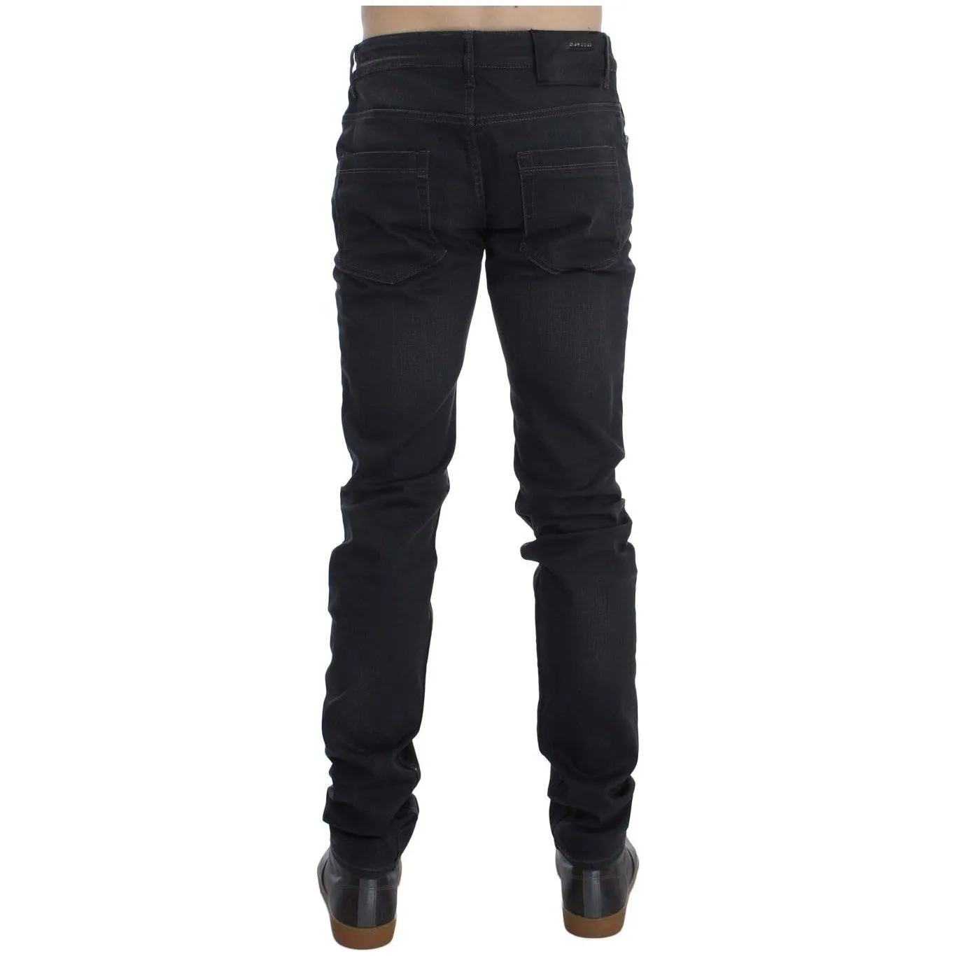 Acht Sleek Gray Slim Fit Men's Premium Denim