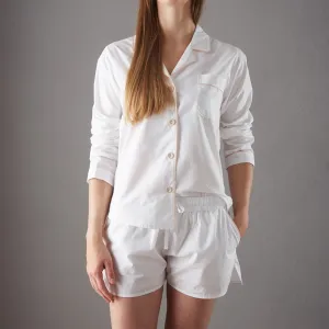 Alva Pyjama Shirt [White/Light pink]