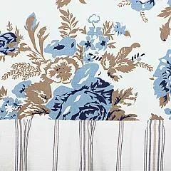 Annie Blue Floral Ruffled Valance 16x60