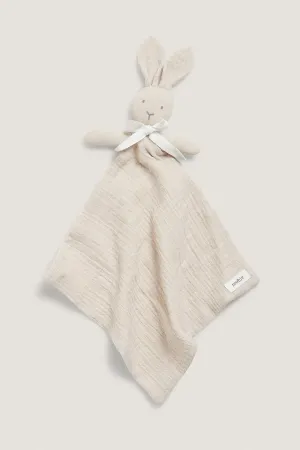 Baby beige bunny security blanket