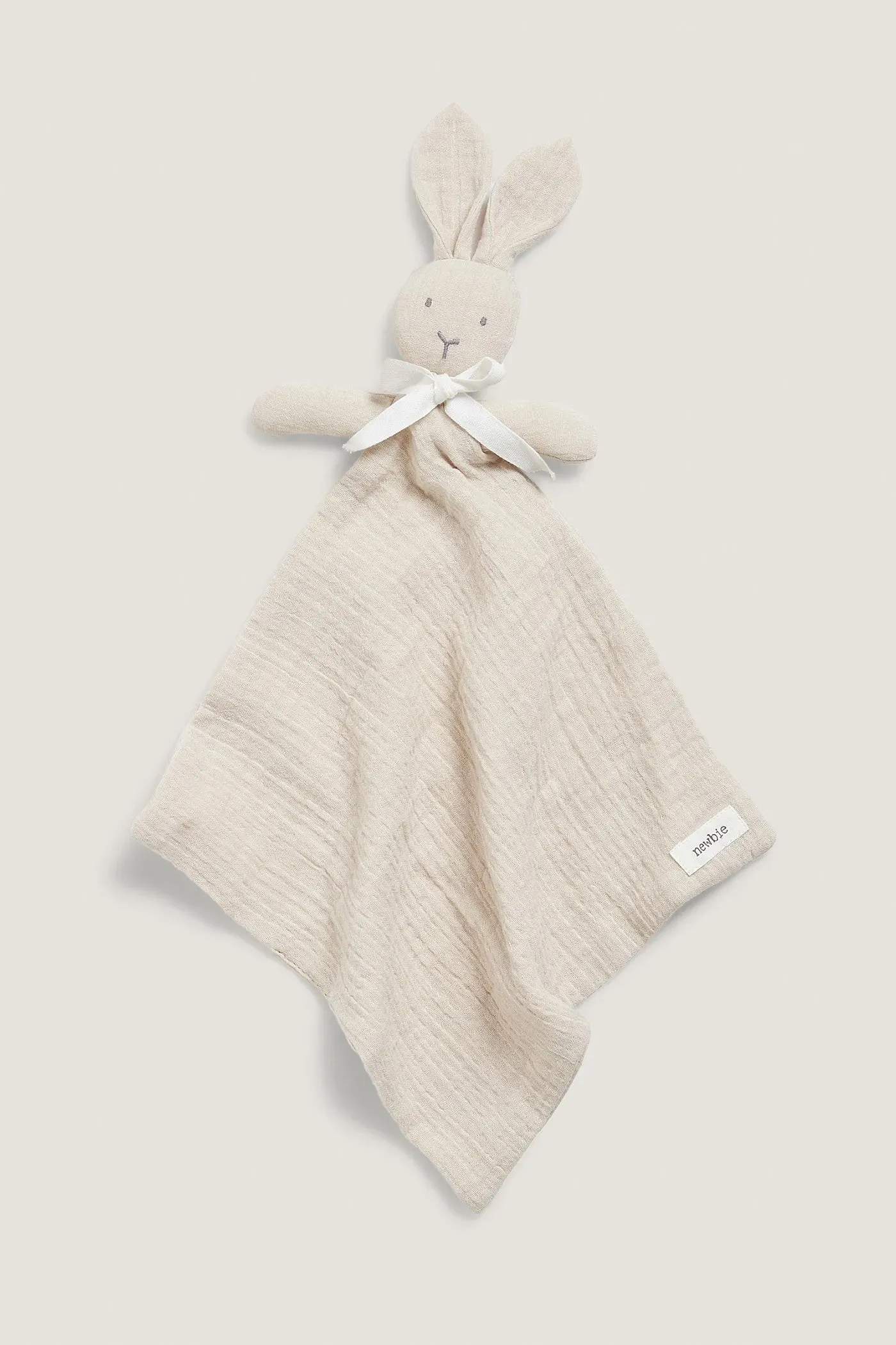 Baby beige bunny security blanket