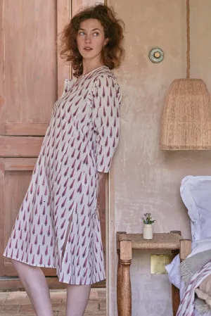 Block-printed Cotton Nightie | Cypress Print