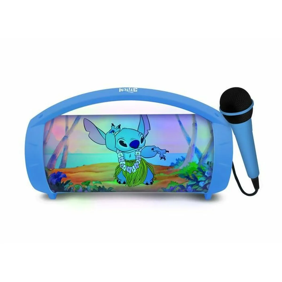 Bluetooth Speaker with Karaoke Microphone Lexibook Stitch Disney Blue