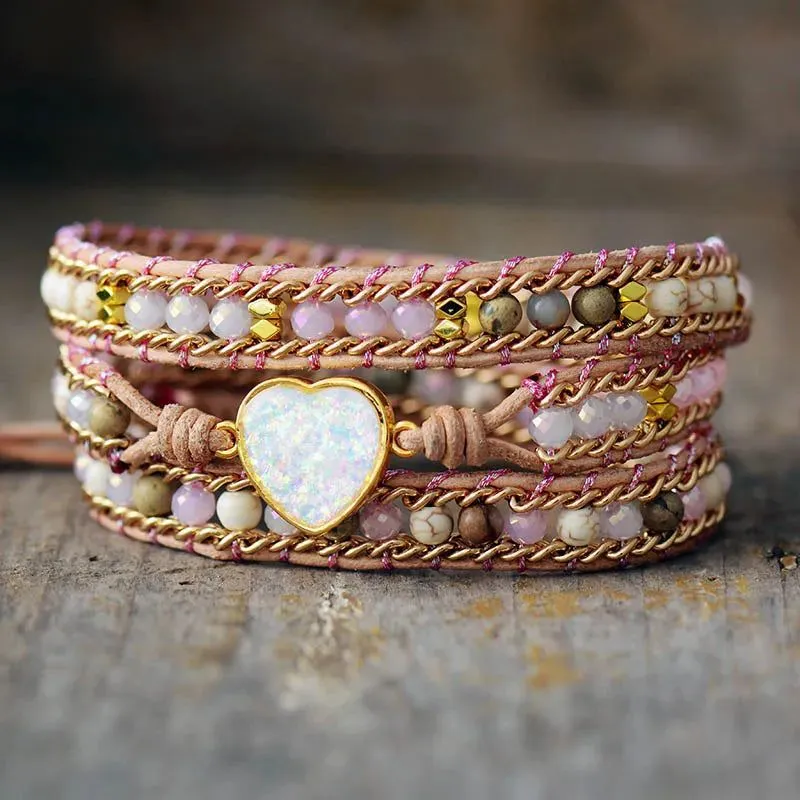 Blush Love 3 Wraps Bracelet