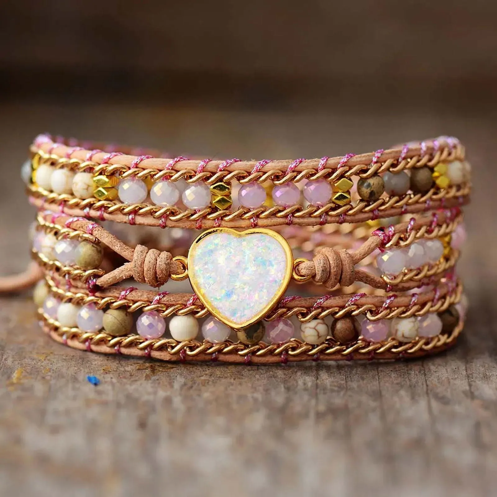 Blush Love 3 Wraps Bracelet