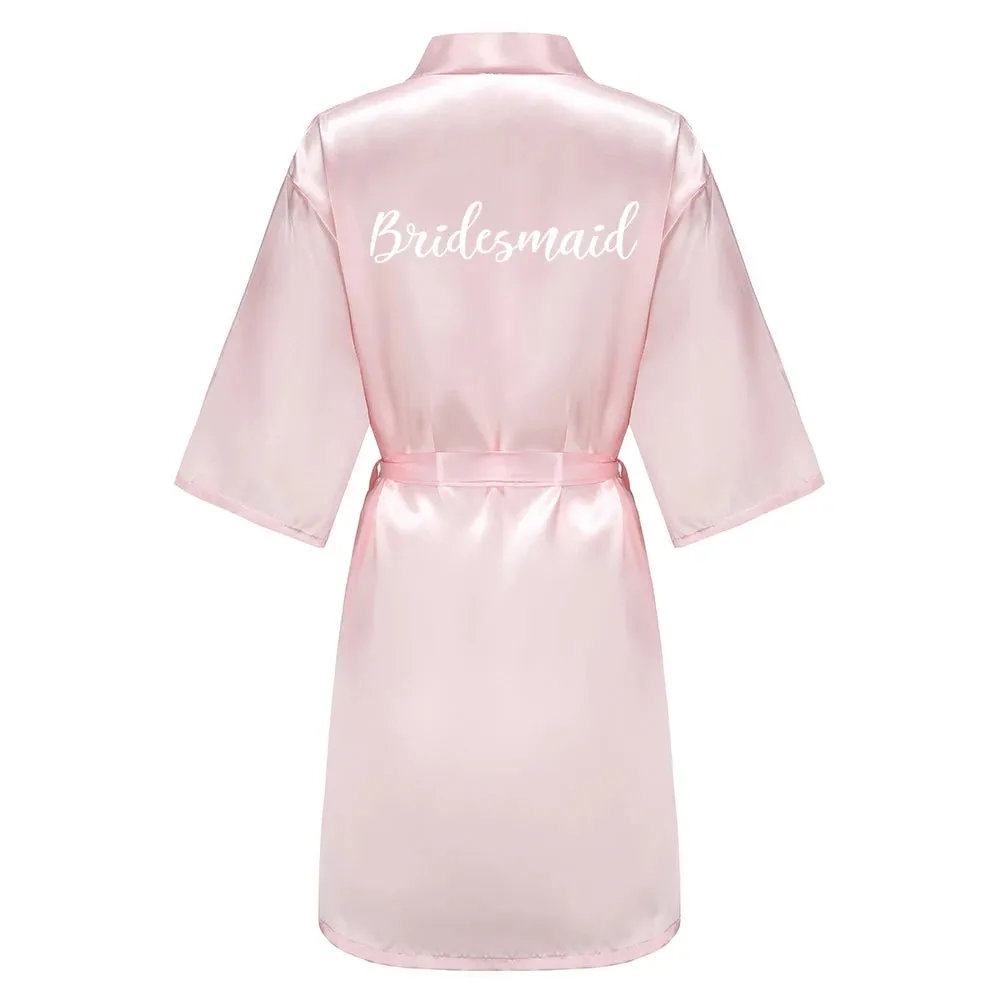 Bridesmaid Robes Women Bathrobe Letter Mother of the Bride Maid of Honor Get Ready Bridal Party Gifts Dressing Gowns