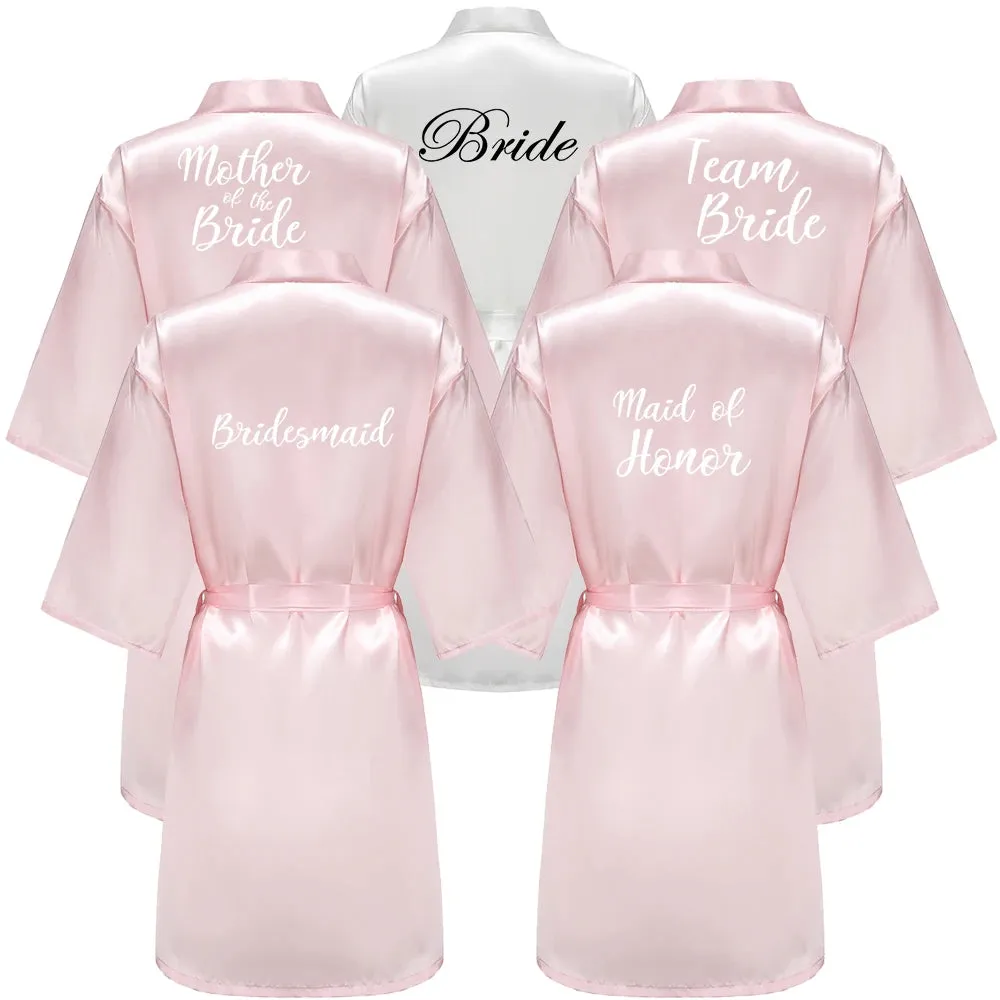 Bridesmaid Robes Women Bathrobe Letter Mother of the Bride Maid of Honor Get Ready Bridal Party Gifts Dressing Gowns