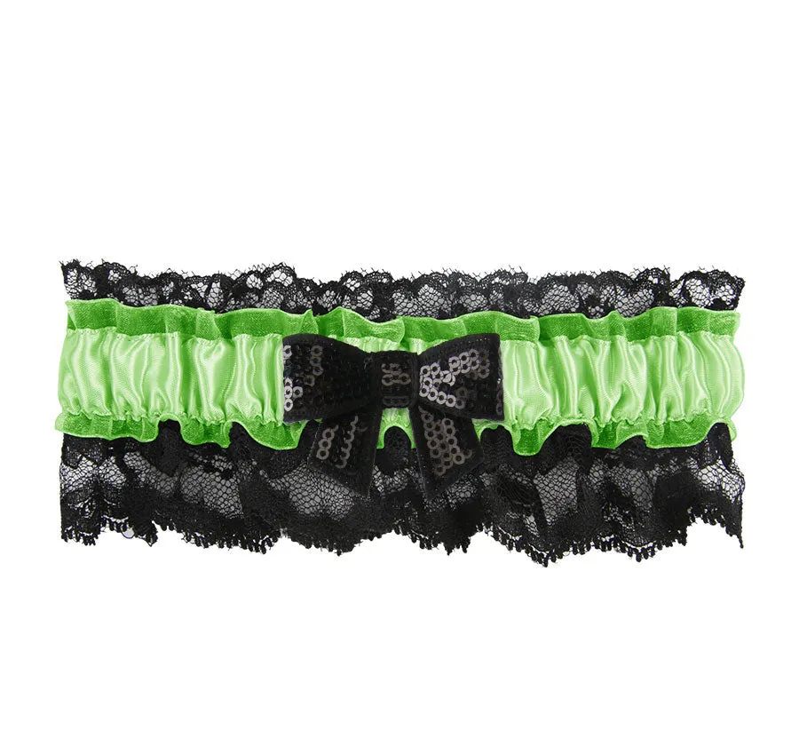 Britney Garter with Sequin Bow