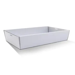 BULK 50pk Large White Grazing Box 560x255x80mm (NO LIDS)