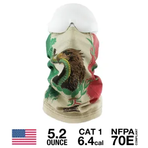 CAT 1 FR Mexican Flag Face Muffler