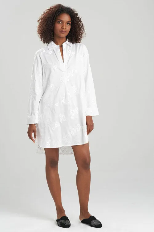 Cheetah Embroidery Cotton Sleepshirt