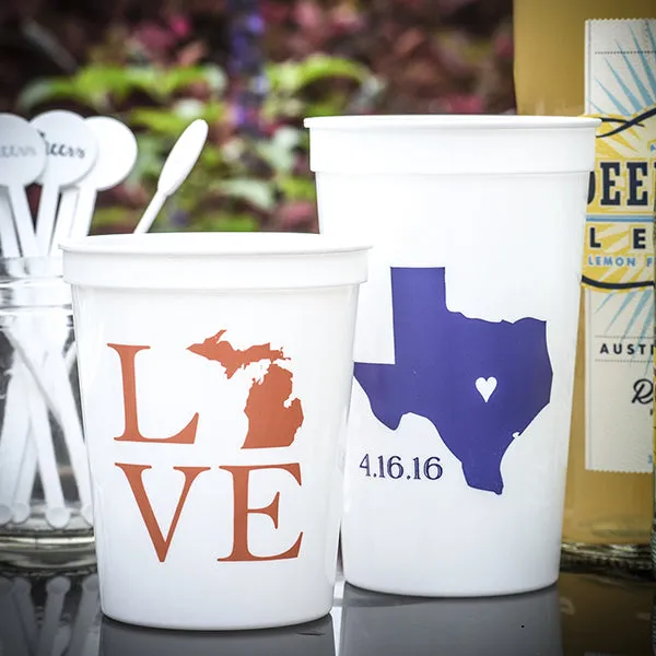 Choose Your State Printed Cups