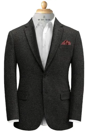 Classic Charcoal Flannel Suit - Warm, Soft, and Perfect for Winter