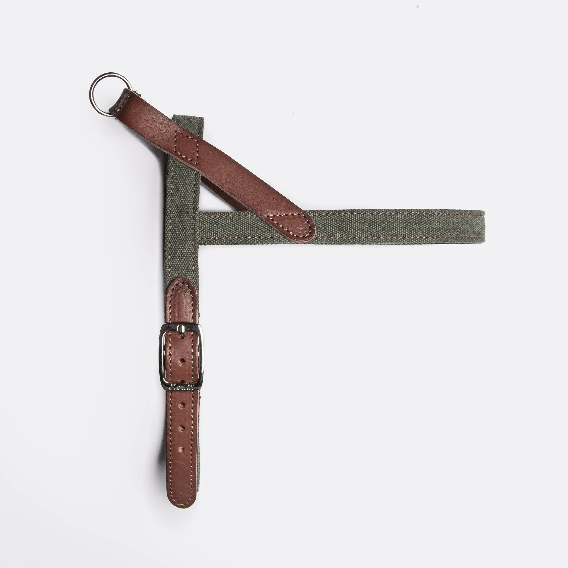 Cloud7: Tivoli Dog Harness in Canvas Leather, Olive