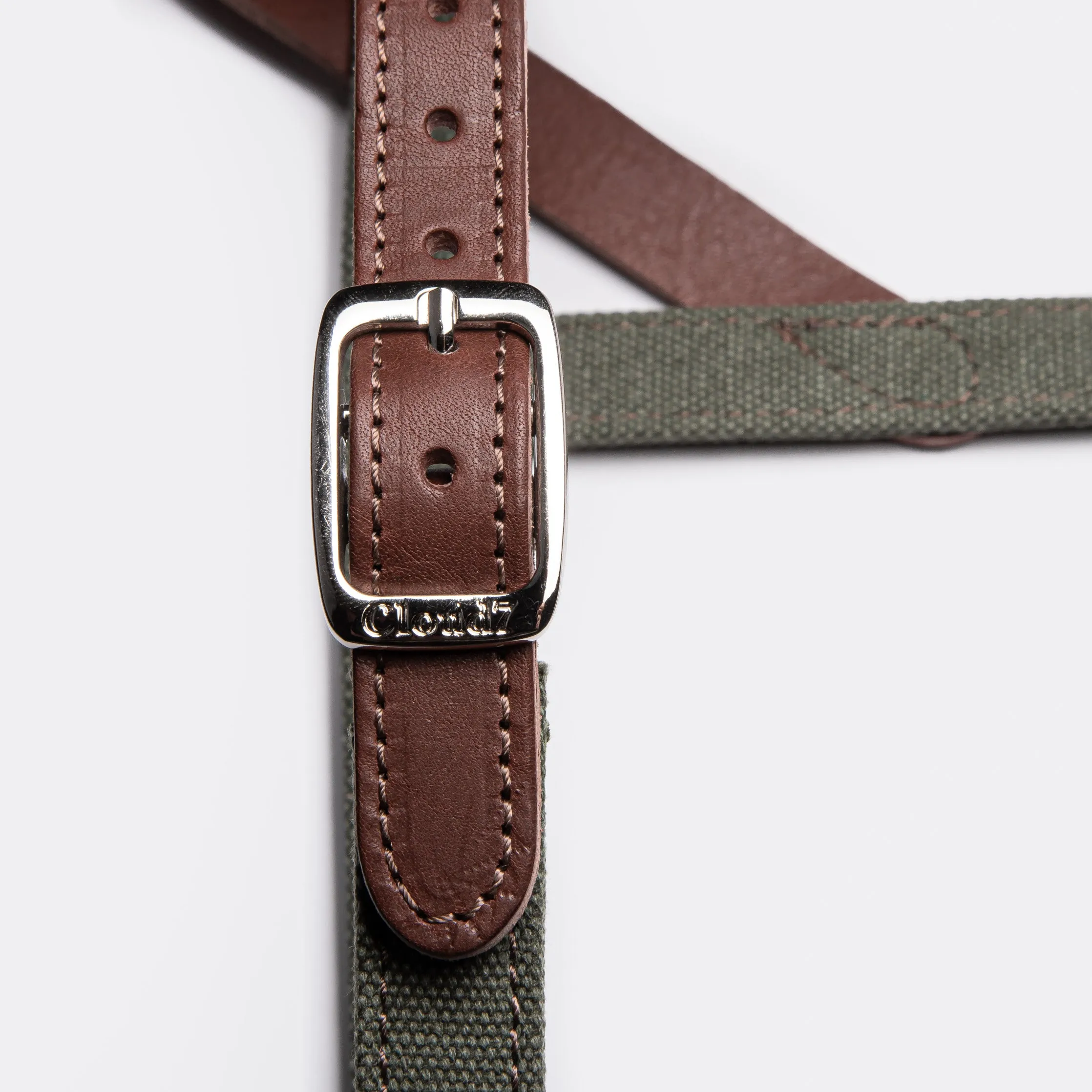 Cloud7: Tivoli Dog Harness in Canvas Leather, Olive