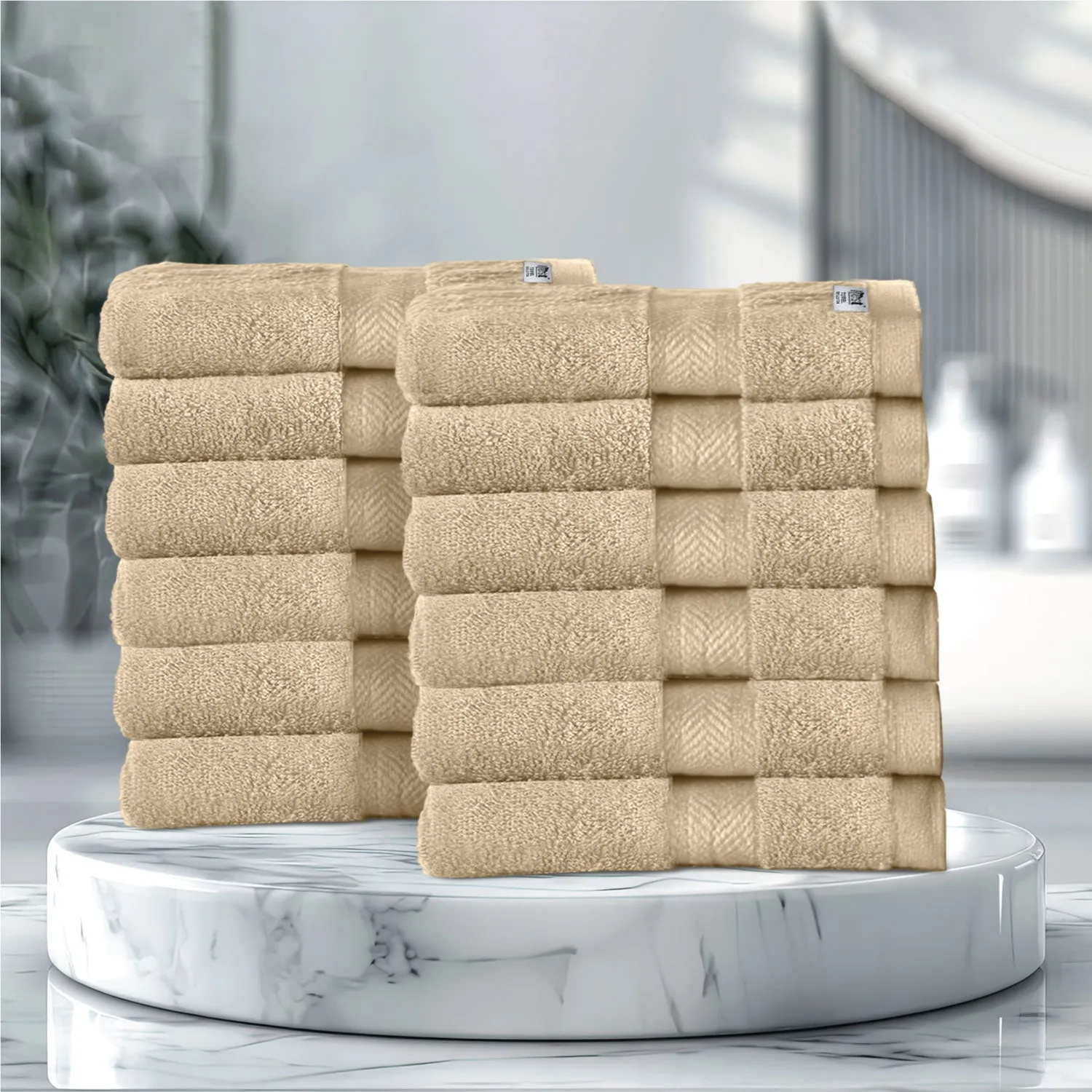 Cotton Face Towel Pack of 12 Soft Feel, Quick Dry, Highly Absorbent Durable Towels