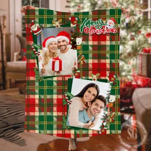 Custom Photo Blankets Personalized Family Christmas Blanket