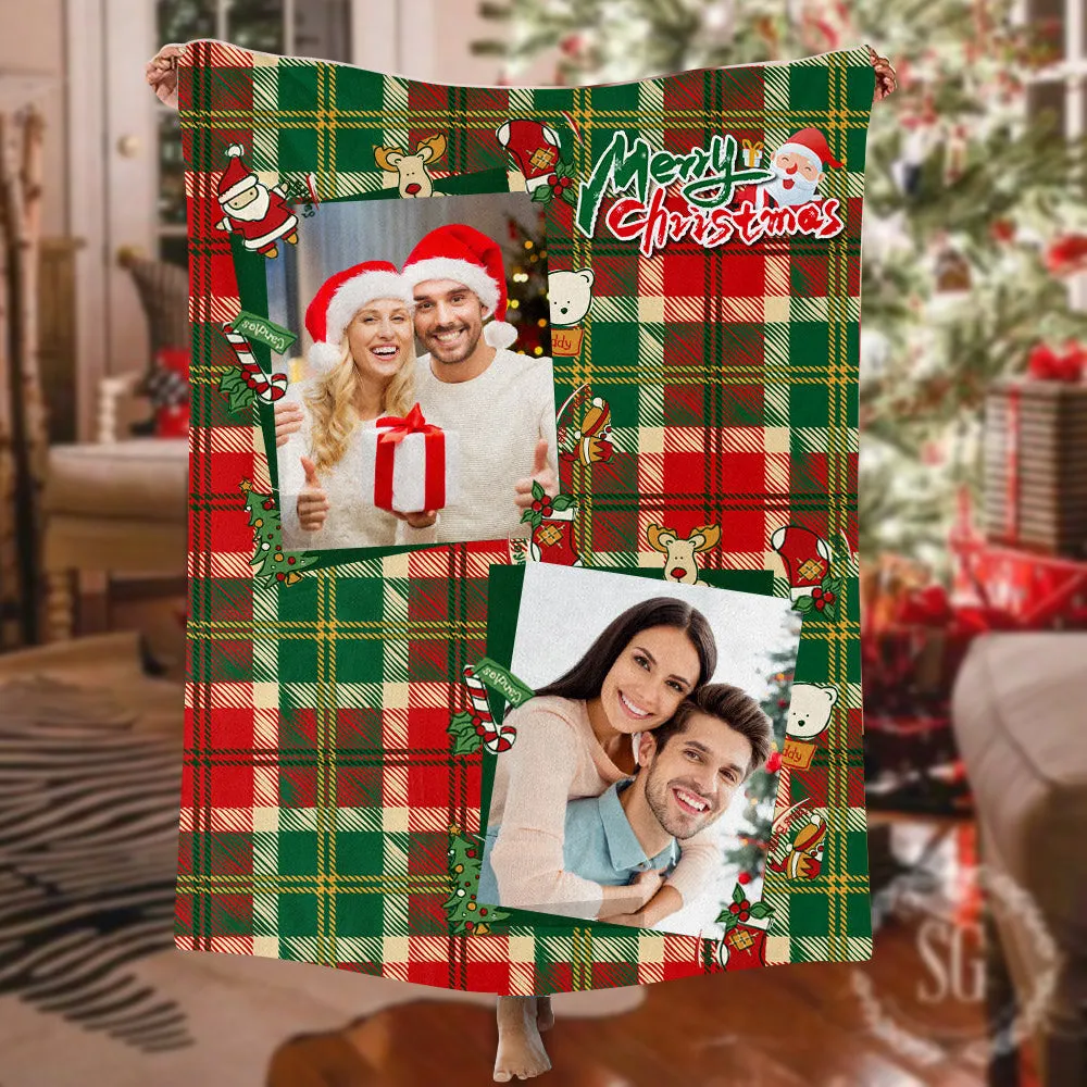 Custom Photo Blankets Personalized Family Christmas Blanket