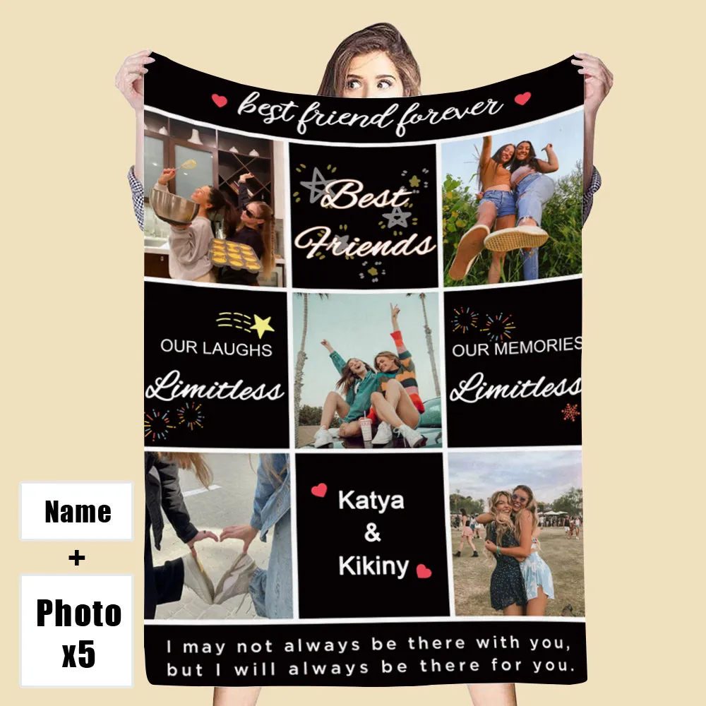 Custom Photos Blanket to Best Lover/Friend Memorial Throw Blanket Gift