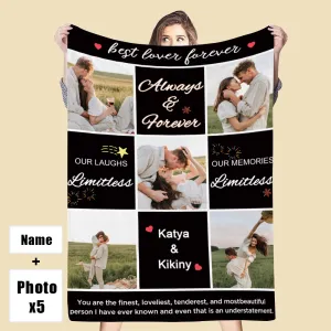 Custom Photos Blanket to Best Lover/Friend Memorial Throw Blanket Gift