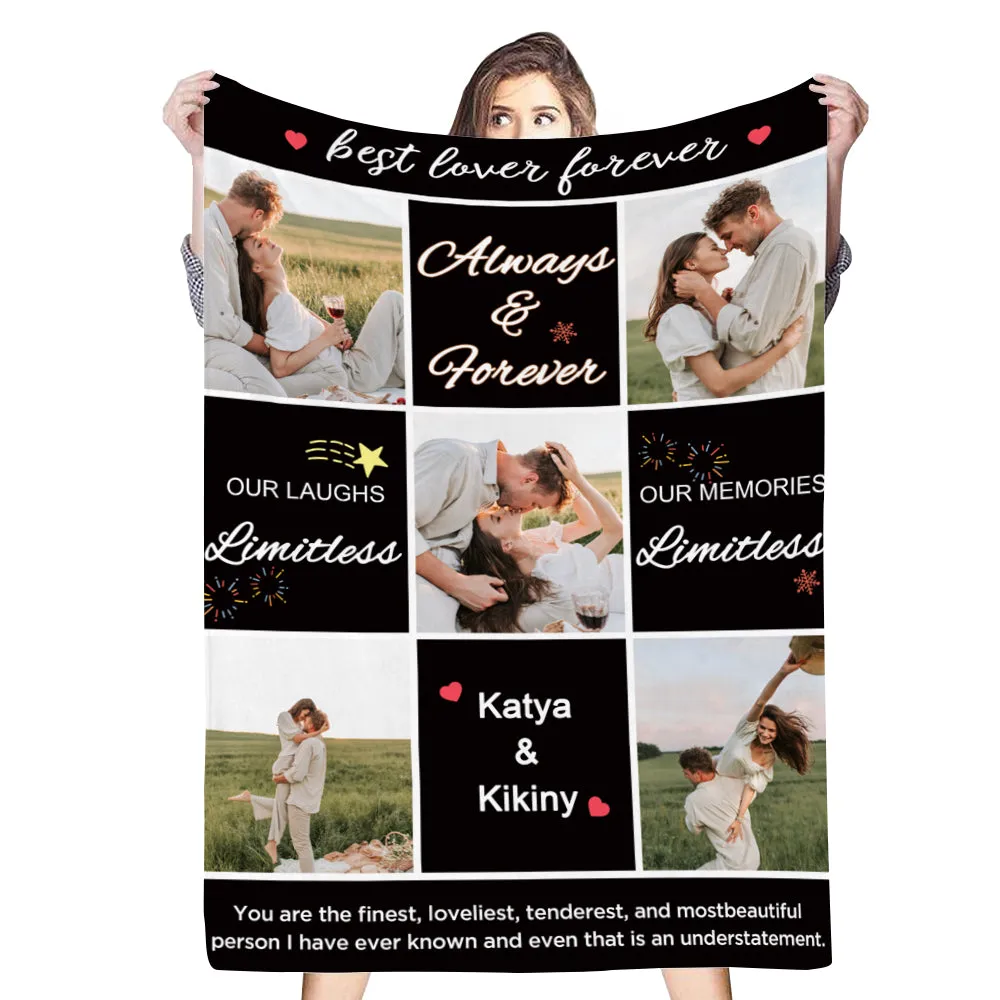 Custom Photos Blanket to Best Lover/Friend Memorial Throw Blanket Gift