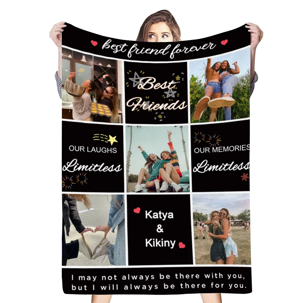 Custom Photos Blanket to Best Lover/Friend Memorial Throw Blanket Gift