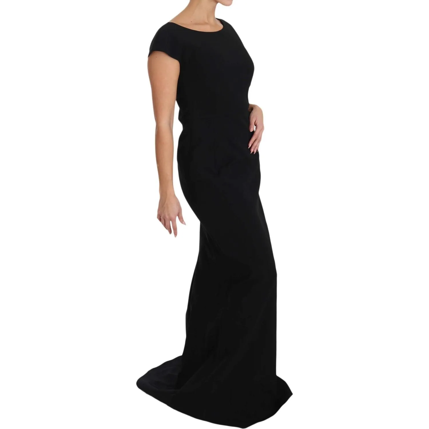 Dolce & Gabbana Elegant Black Maxi Sheath Dress