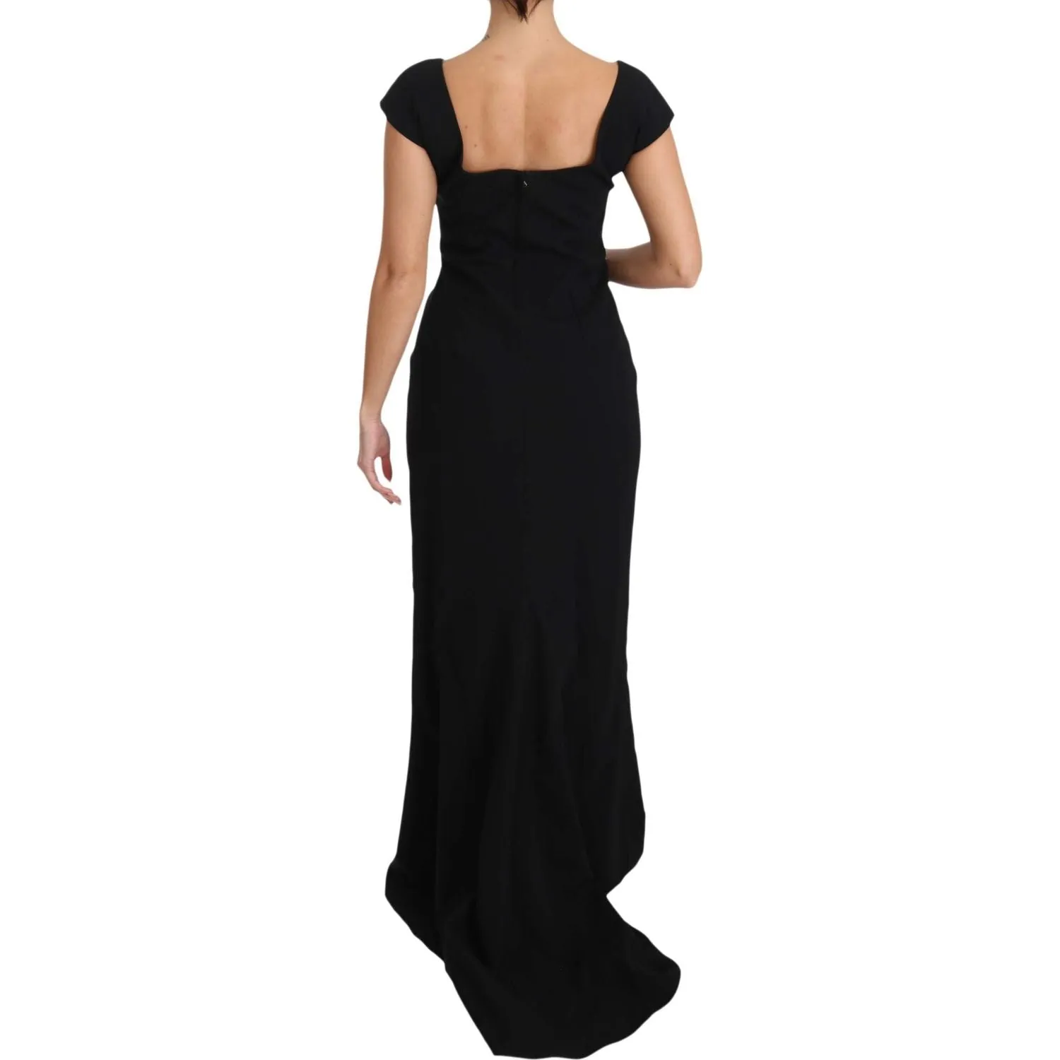 Dolce & Gabbana Elegant Black Maxi Sheath Dress