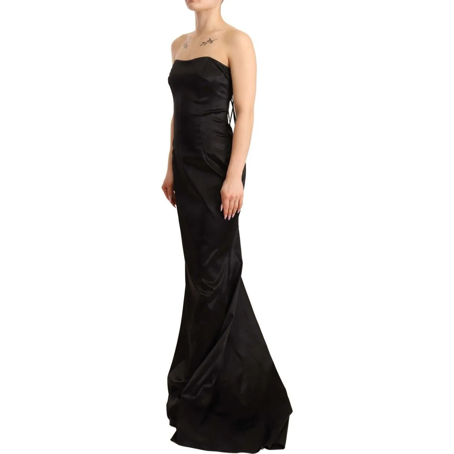 Dolce & Gabbana Elegant Black Strapless Mermaid Dress