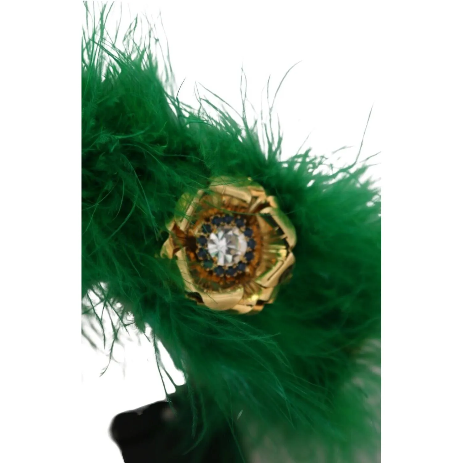 Dolce & Gabbana Elegant Emerald Silk Floral Headband