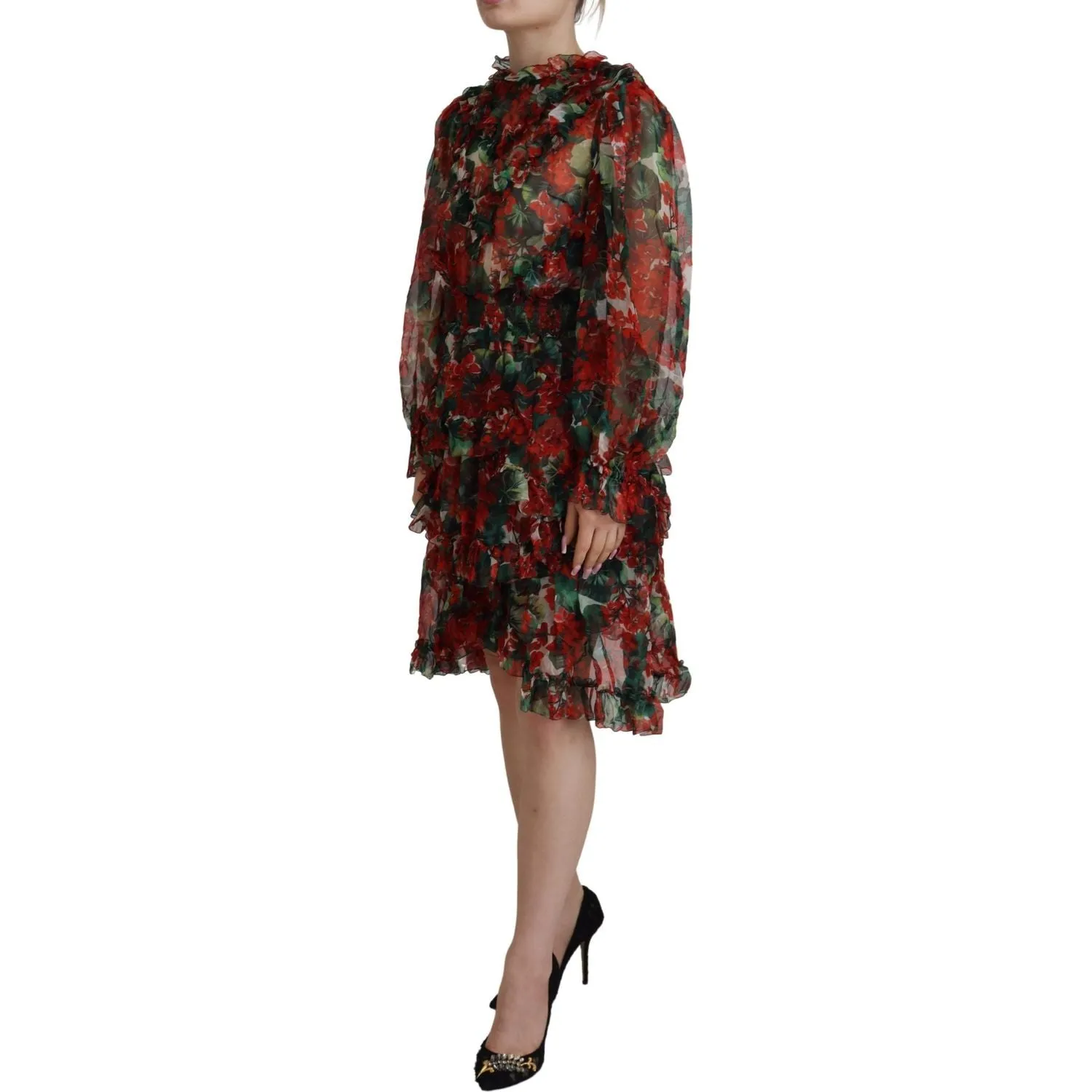 Dolce & Gabbana Elegant Multicolor A-Line Silk Dress