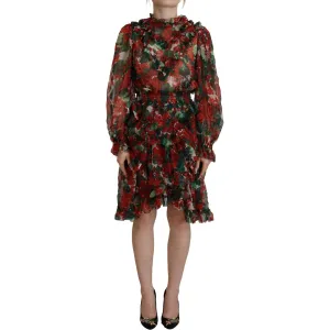 Dolce & Gabbana Elegant Multicolor A-Line Silk Dress