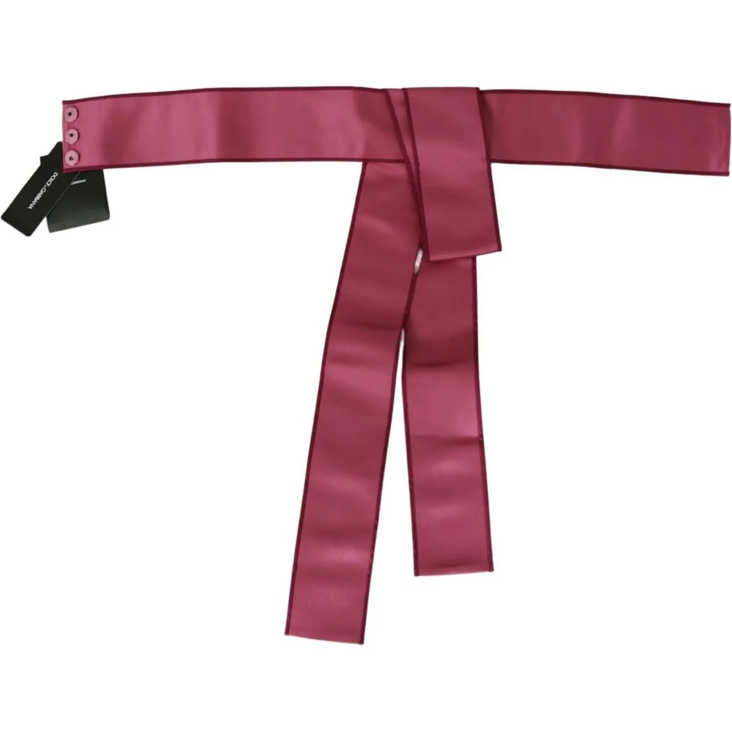 Dolce & Gabbana Elegant Pink Silk Wide Waist Belt