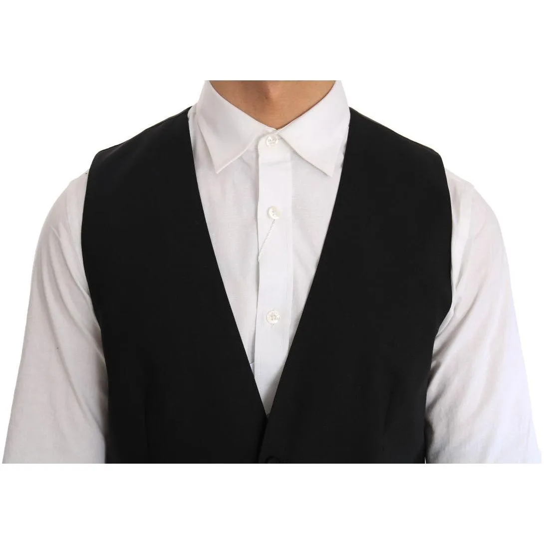 Dolce & Gabbana Elegant Slim Fit Formal Vest in Black