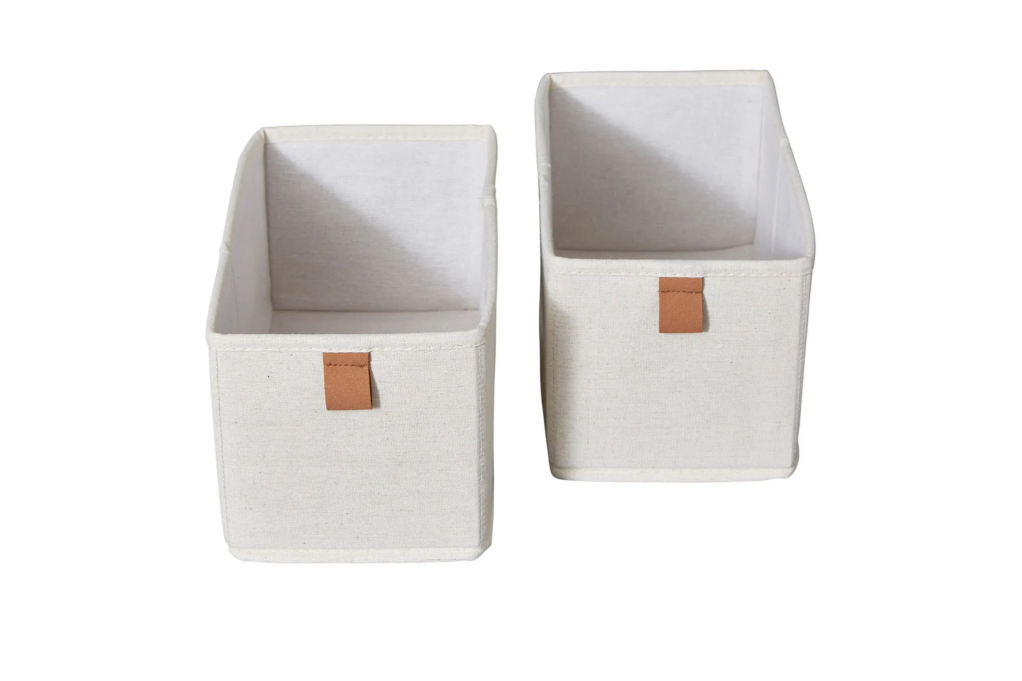 Fabric Wardrobe Organiser - 2 Pieces - 30cm x 15cm x 15cm - Cream