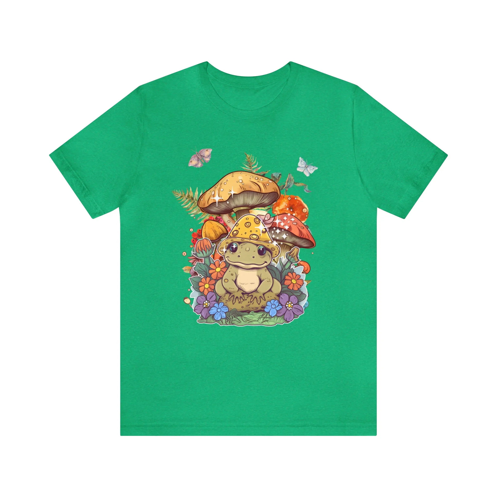 Frog and mushroom cute Unisex Jersey Short Sleeve Tee