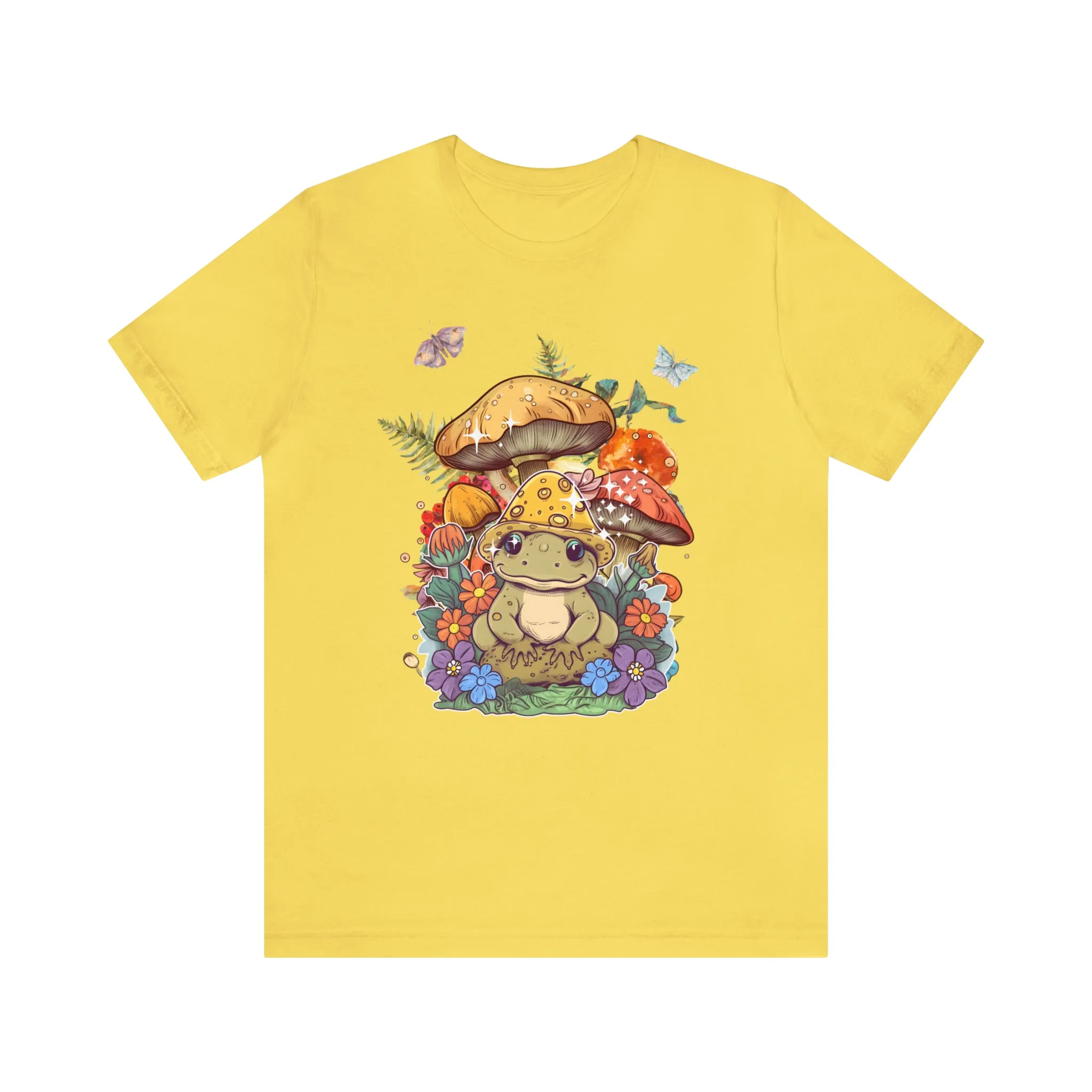 Frog and mushroom cute Unisex Jersey Short Sleeve Tee