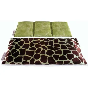 Giraffe Microwavable Heating Pad. Organic Flaxseed. Washable Cover.