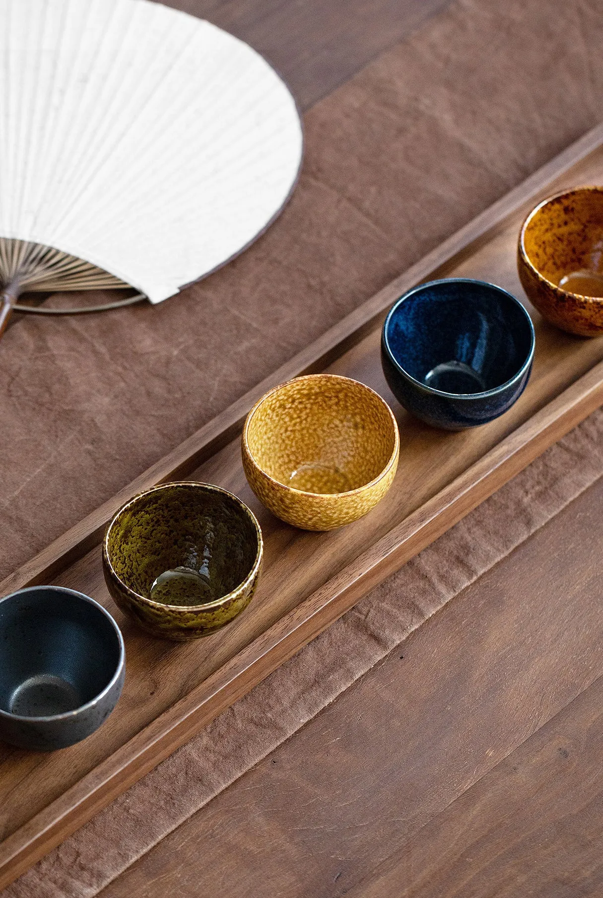 Gohobi Shino Ceramic Tea Cup Set - Autumn (5 Pieces) in Gift Box