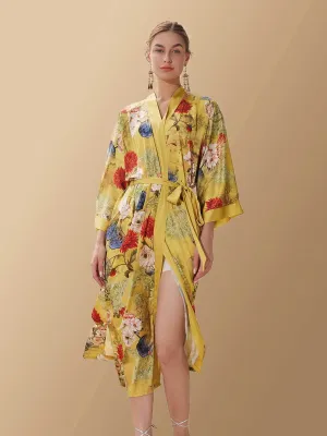 Golden Spring Kimono Robe