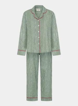 Green Gingham Long Pyjama Set