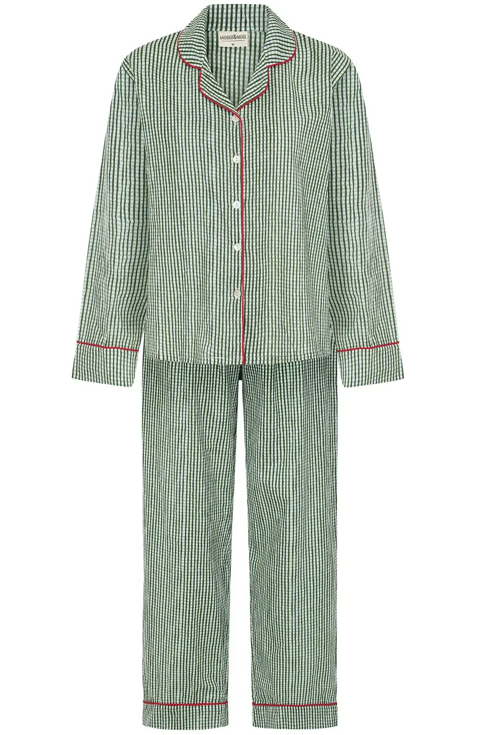 Green Gingham Long Pyjama Set