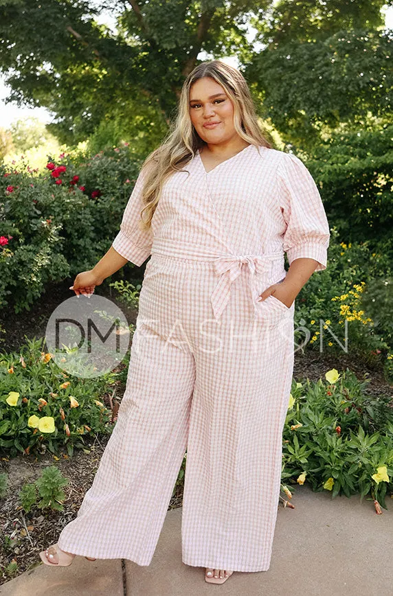 Inverness Pink Gingham Jumpsuit - DM Exclusive - Nursing Friendly