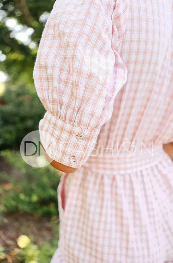 Inverness Pink Gingham Jumpsuit - DM Exclusive - Nursing Friendly