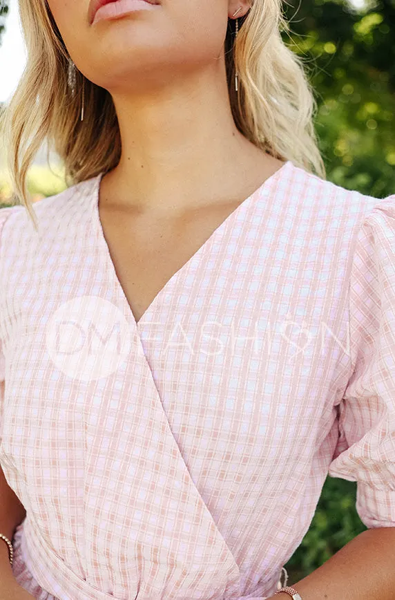 Inverness Pink Gingham Jumpsuit - DM Exclusive - Nursing Friendly